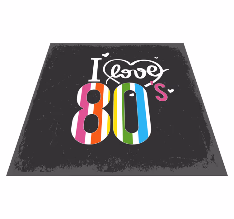 Dywan winylowy z mozaiką miłość retro lat 80-tych - TenStickers