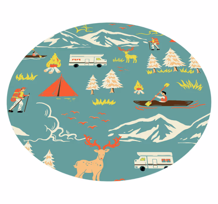 Dywan winylowy natura przygoda na świeżym powietrzu - TenStickers