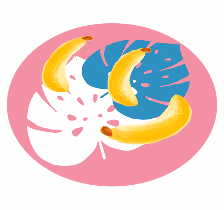 Dywan winylowy do kuchni motyw tropikalnego banana - TenStickers