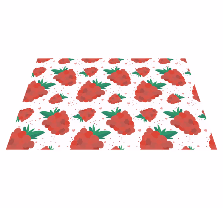 Dywan winylowy w kwiaty i rośliny żywy wzór jagodowy - TenStickers