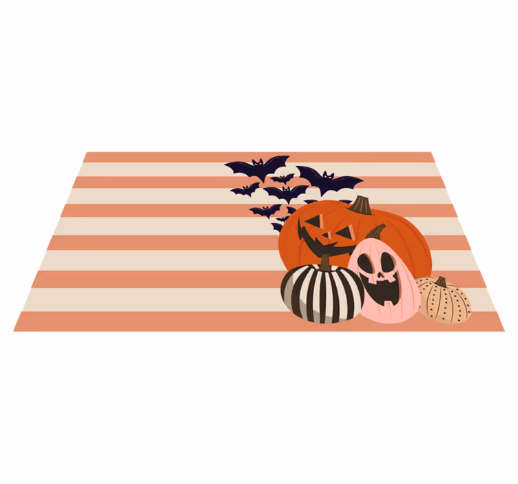 Dywan winylowy na halloween trio dyniowe - TenStickers