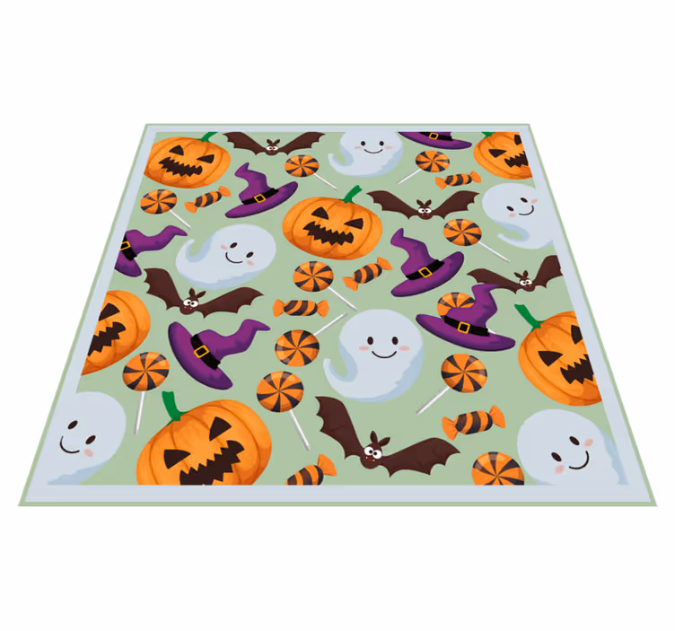 Dywan winylowy na halloween wesołych świąt halloweenowych - TenStickers