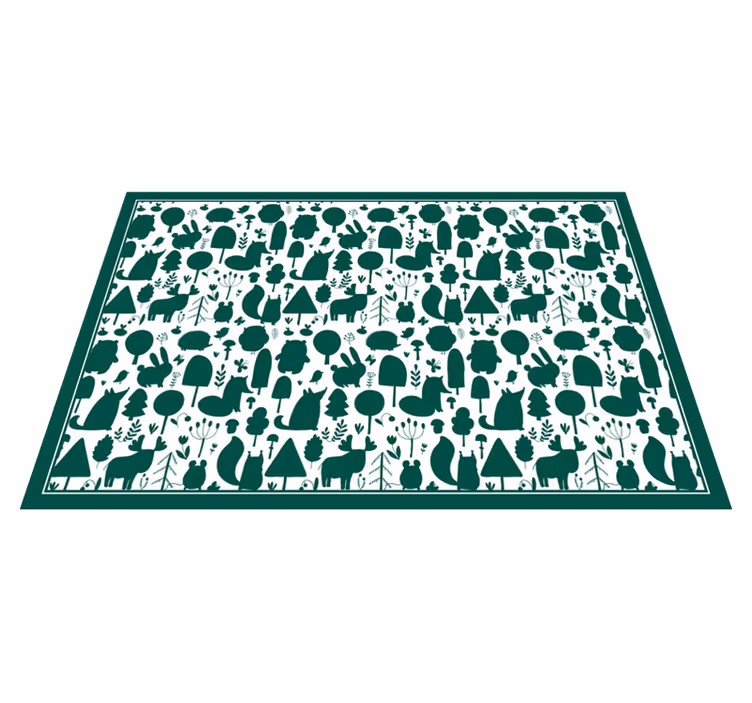 Dywan winylowy natura sylwetki natury - TenStickers