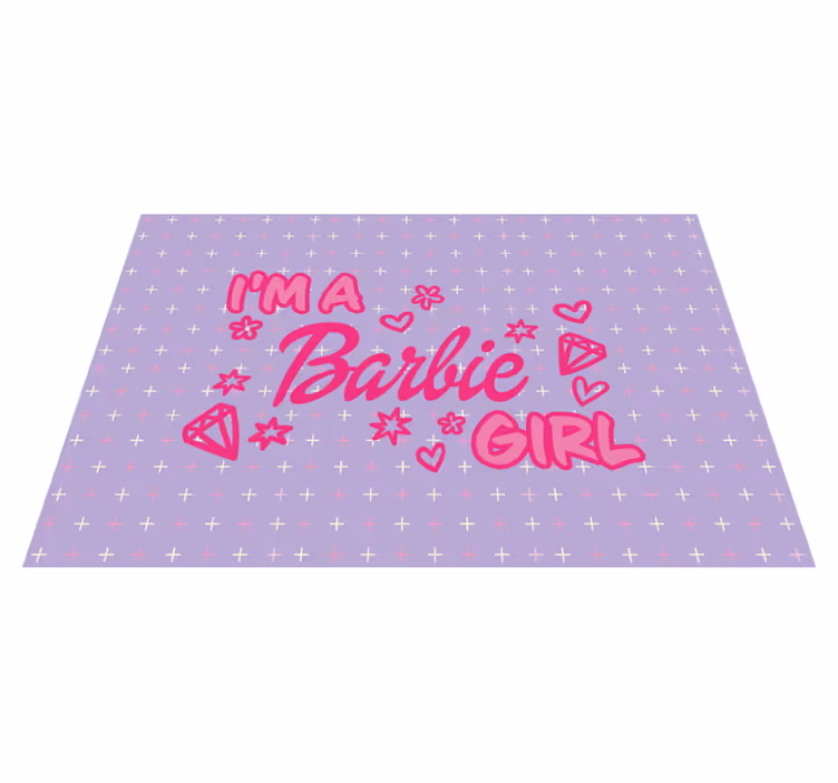 Dywan winylowy dla dziecka jestem barbie - TenStickers