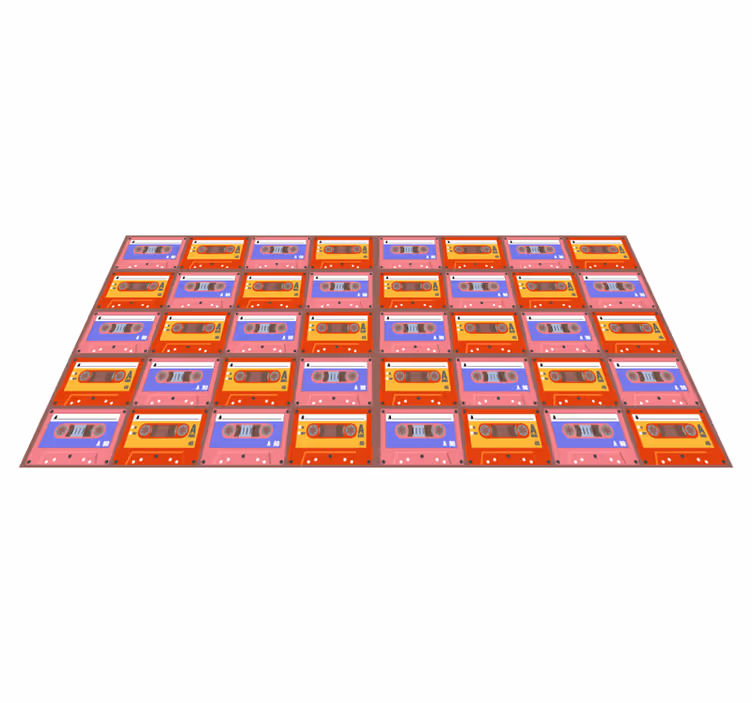 Dywan winylowy retro kasety magnetofonowe w stylu retro - TenStickers
