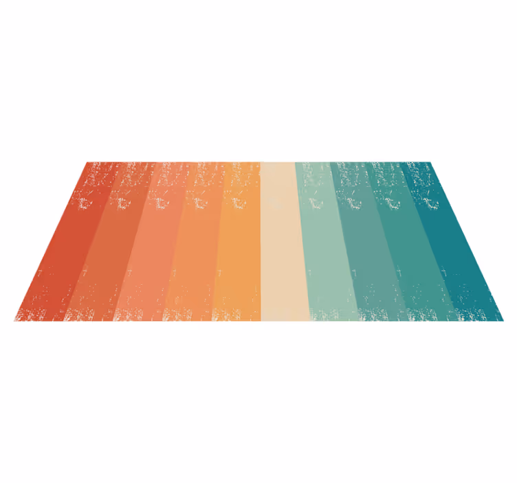 Minimalistyczny dywan winylowy w kolorowe paski - TenStickers