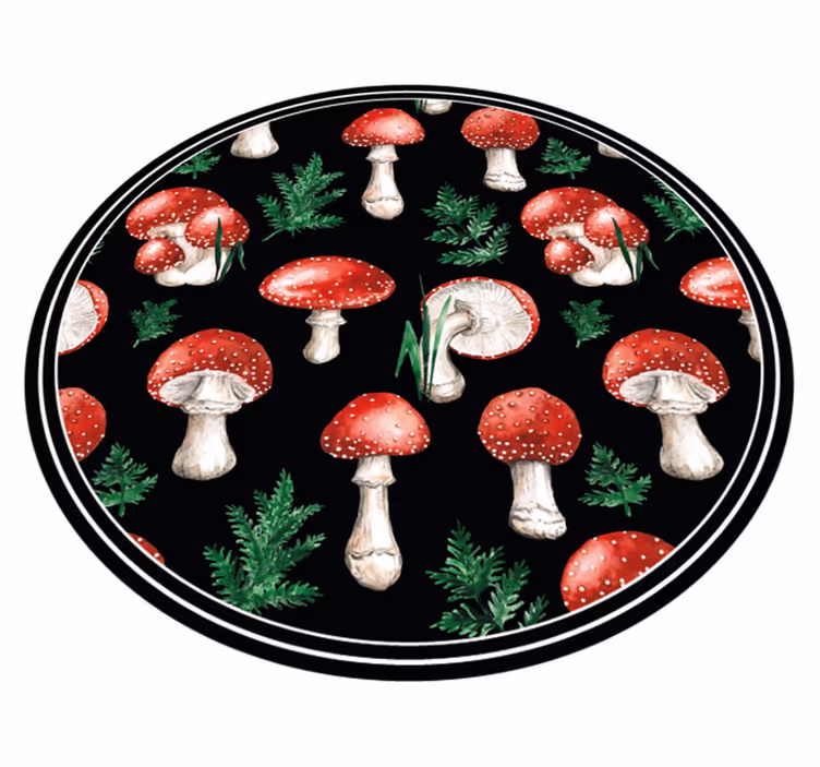 Dywan winylowy natura motyw lasu grzybowego - TenStickers