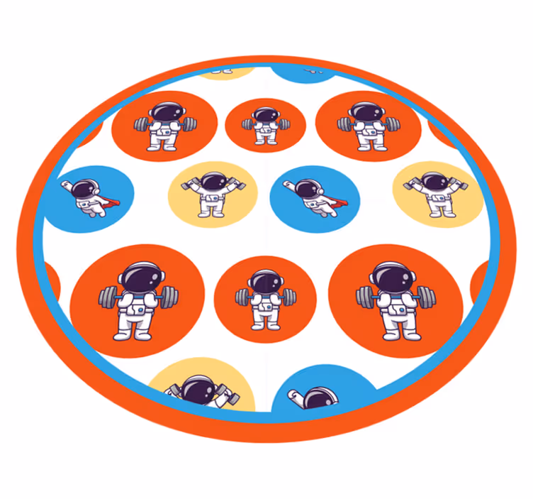 Dziecięcy dywan winylowy sprawność astronauty - TenStickers