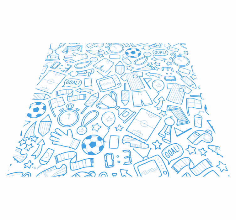 Dywan winylowy z grą elementy sportowe - TenStickers