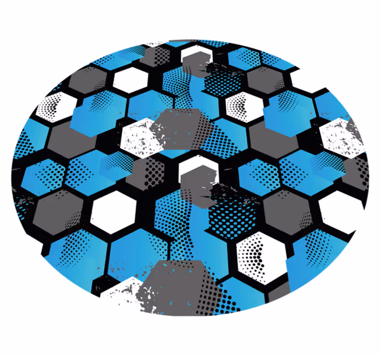 Dywan winylowy wzór geometryczny w hexagonalne wzory - TenStickers