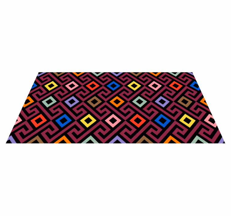 Dywan winylowy wzór geometryczny żywy styl - TenStickers