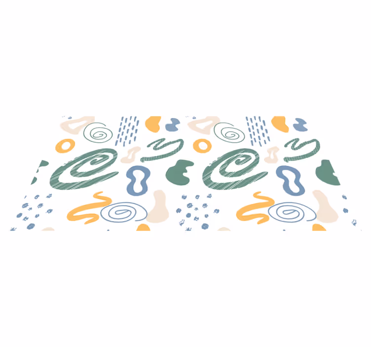 Minimalistyczny dywan winylowy abstrakcyjne wzory wirowe - TenStickers