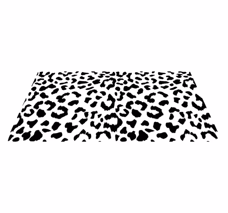 Dywan winylowy wzór zwierzęcy w czarne cętki leoparda - TenStickers