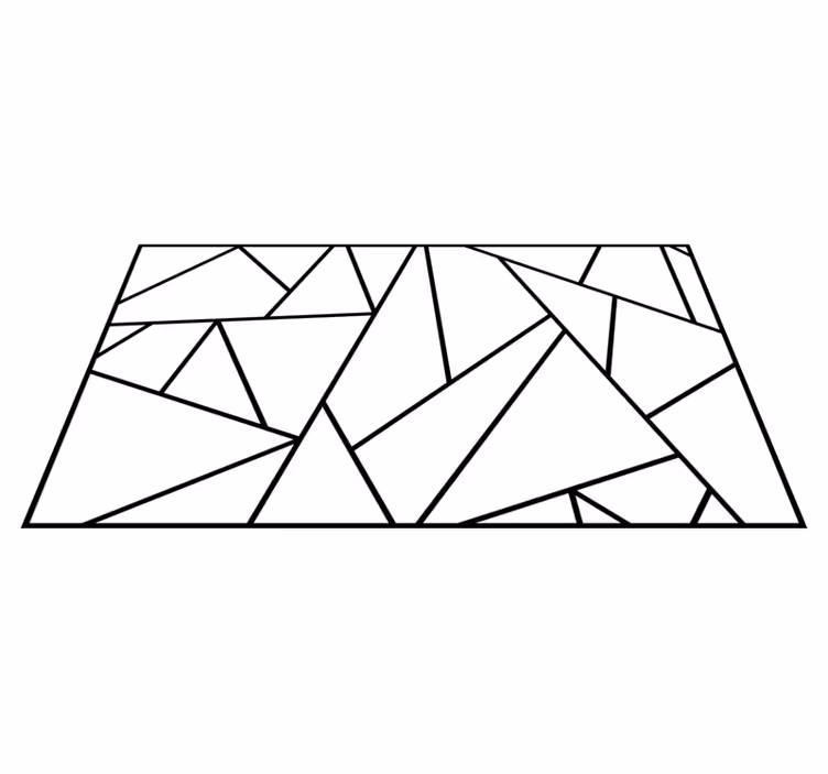 Dywan winylowy wzór geometryczny w ostre kąty - TenStickers