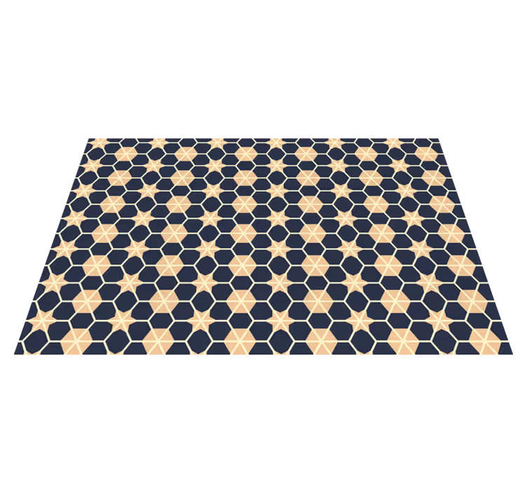 Dywan winylowy wzór geometryczny wzór gwiazdy heksagonalnej - TenStickers