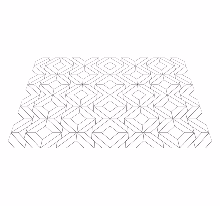 Skandynawski dywan winylowy Biały japoński wzór geometryczny - TenStickers