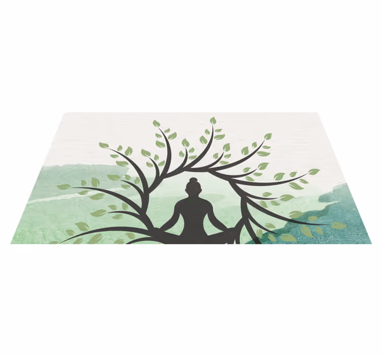 Dywan winylowy natura projekt drzewa medytacyjnego - TenStickers