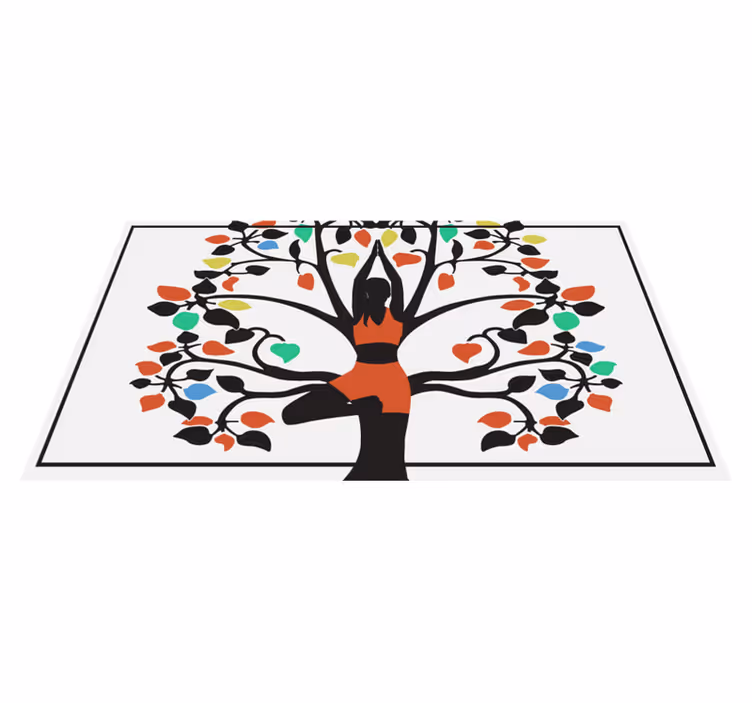 Dywan winylowy natura drzewo kobiety - TenStickers