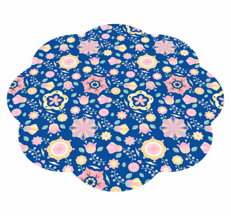 Dywan winylowy w kwiaty i rośliny botaniczna błogość - TenStickers