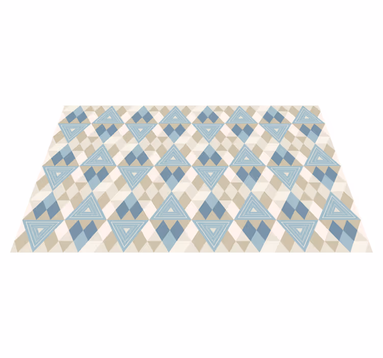 Dywan winylowy wzór geometryczny trójkąty i diamenty - TenStickers