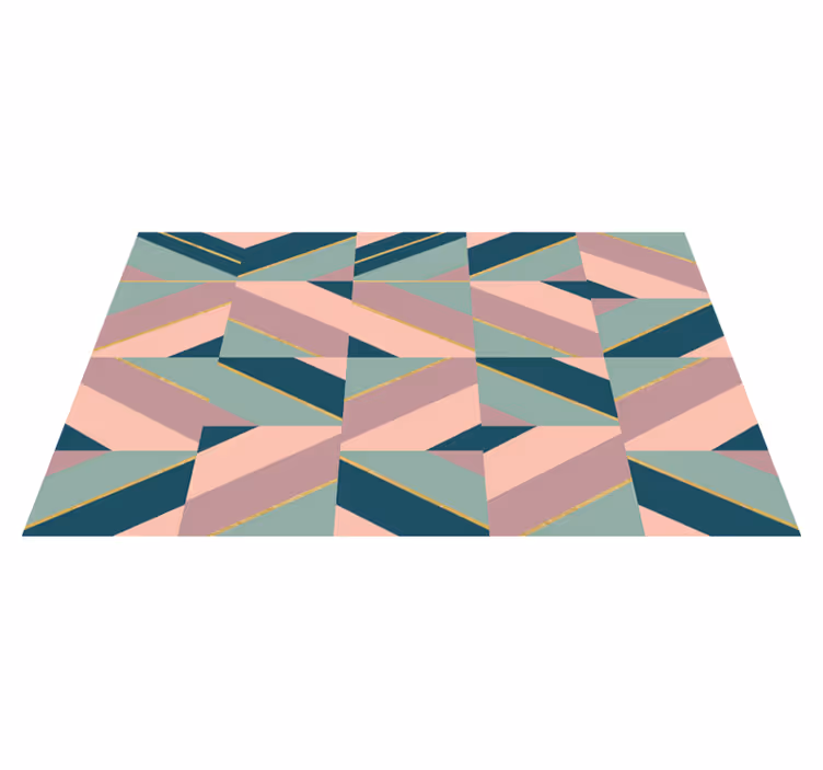 Nowoczesny dywan winylowy geometryczny wzór pastelowy - TenStickers