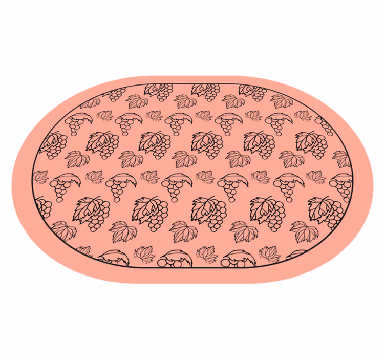 Dywan winylowy w kwiaty i rośliny botaniczny wzór winogron - TenStickers