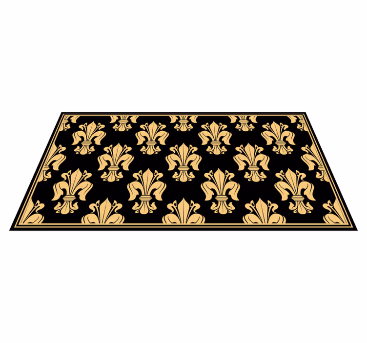 Dywan winylowy do salonu elegancki wzór fleur-de-lis - TenStickers