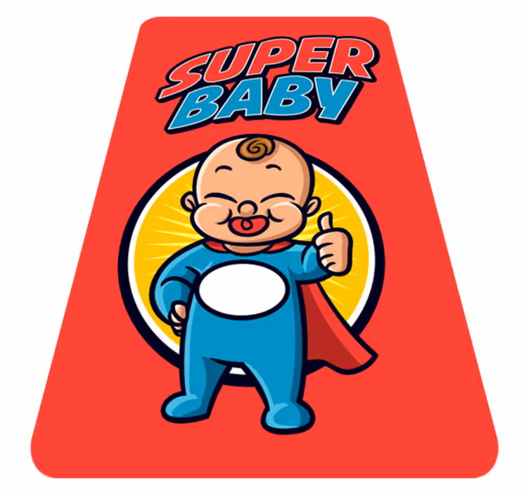 Dywan winylowy dziecięcy motyw superbohatera dla niemowląt - TenStickers