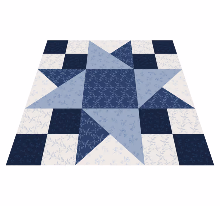 Dywan winylowy wzór geometryczny wzór gwiazdy patchworkowej - TenStickers