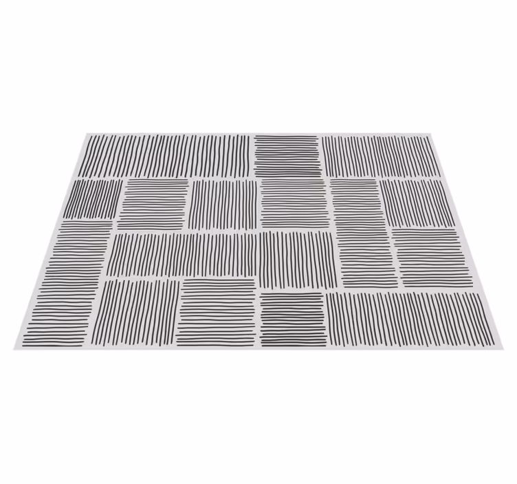 Dywan winylowy w paski monochromatyczne wzory linii - TenStickers