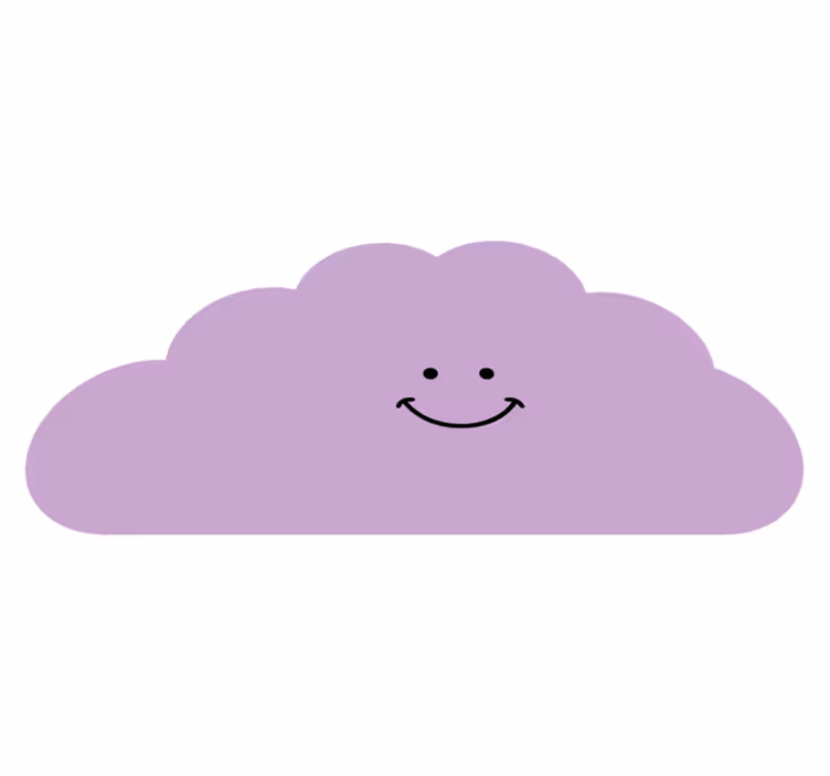 Dywan winylowy dla dzieci uśmiechnięty kształt chmury - TenStickers