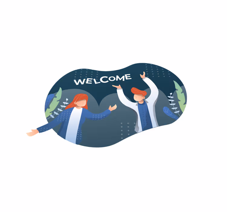 Dywan winylowy napisy powitalny tekst wpisu - TenStickers