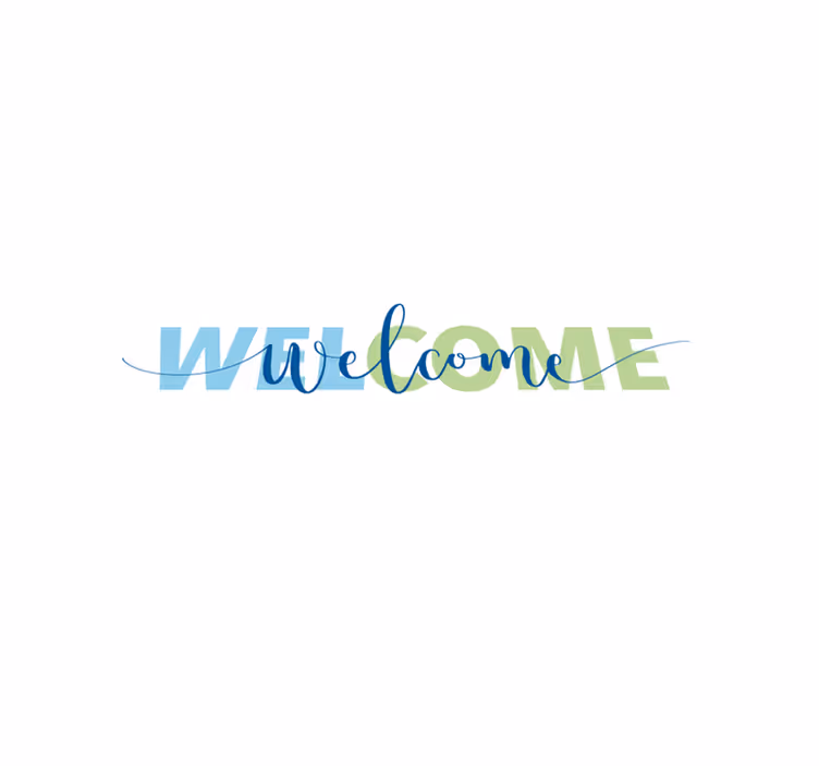 Dywan winylowy do przedpokoju powitalny tekst wejściowy - TenStickers