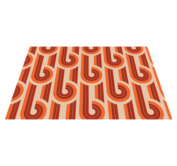 Dywan winylowy wzór geometryczny w stylu retro - TenStickers