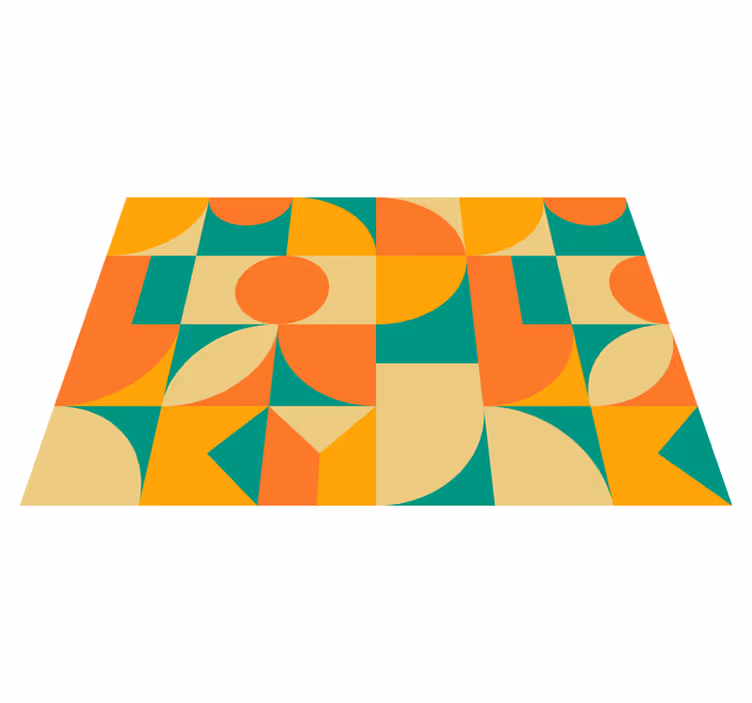 Dywan winylowy wzór geometryczny kolorowy - TenStickers