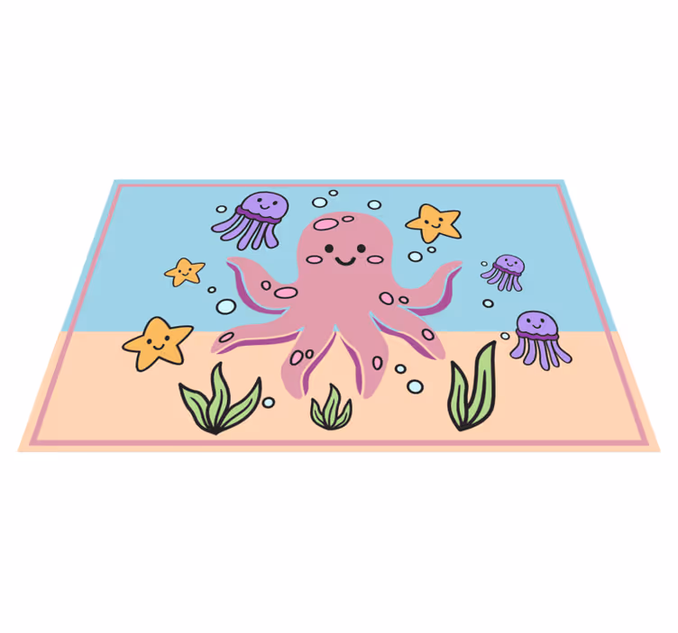 Dywan winylowy dla dzieci ilustracja przyjaciół oceanu - TenStickers