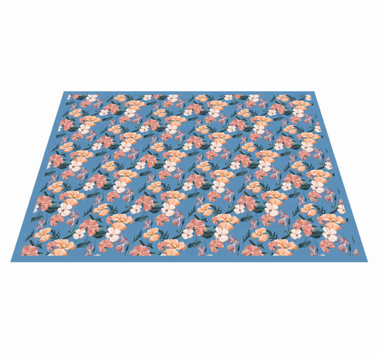 Dywan winylowy w kwiaty i rośliny wzór kwiatowy - TenStickers