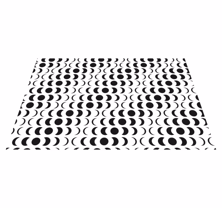 Dywan winylowy geometryczny wzór monochromatyczne półkola - TenStickers