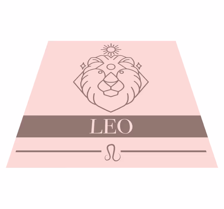 Dywan winylowy napisy znak zodiaku lew - TenStickers