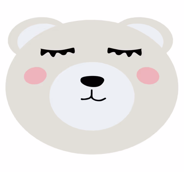 Dywan winylowy dla dzieci projekt twarzy niedźwiedzia - TenStickers