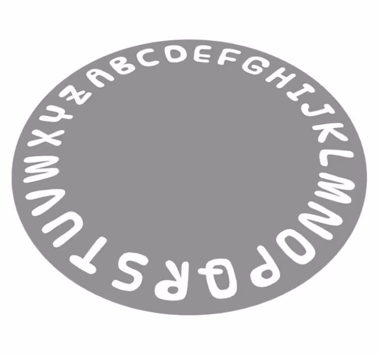 Dywan winylowy dziecięcy Biały i szary alfabet - TenStickers