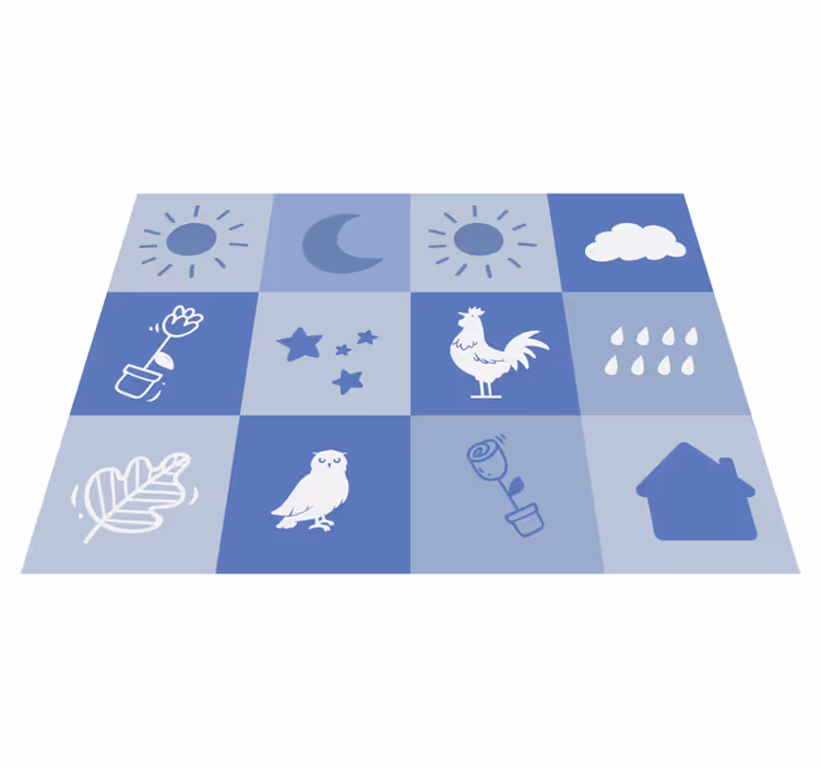 Dywan winylowy dla dziecka szachownica dla dzieci - TenStickers