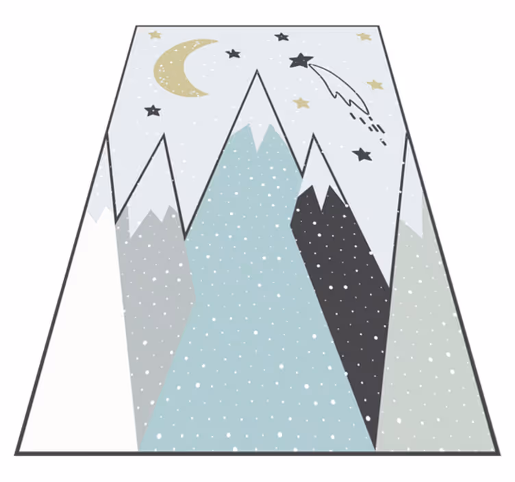 Dywan winylowy dla dzieci górzyste nocne niebo - TenStickers