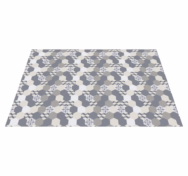 Dywan winylowy imitacja płytek geometryczna płytka - TenStickers