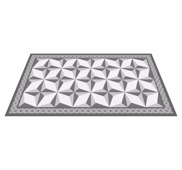 Dywan winylowy wzór geometryczny iluzja geometryczna - TenStickers