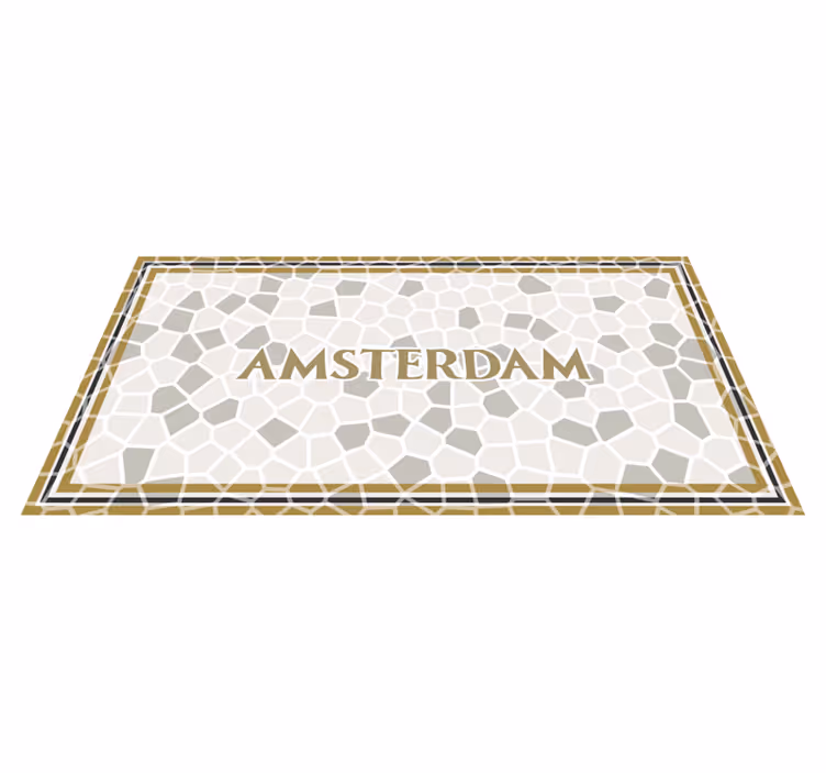 Dywan winylowy z mozaiką mozaika amsterdamska - TenStickers