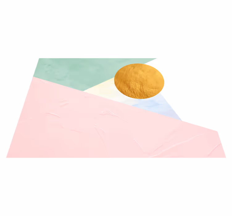 Dywan winylowy wzór geometryczny w pastelowe kształty - TenStickers