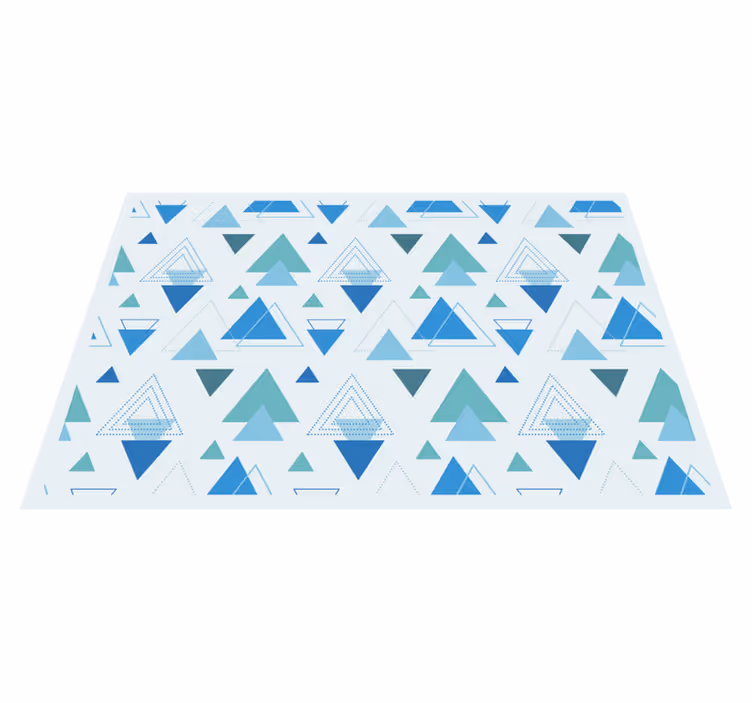 Dywan winylowy geometryczny wzór trójkąty geometryczne - TenStickers