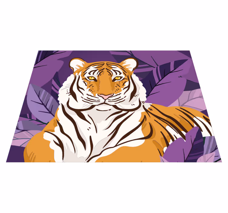 Dywan winylowy z tygrysem w dżungli - TenStickers