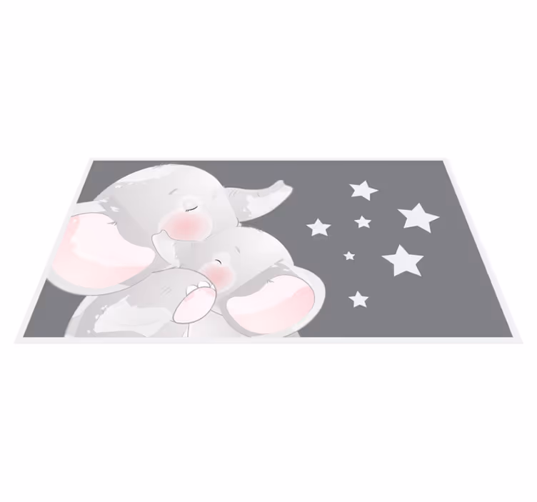 Dywan winylowy dla dzieci śpiące słonie - TenStickers